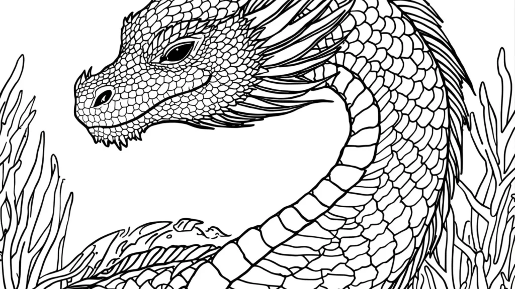 Water Dragon Coloring Page