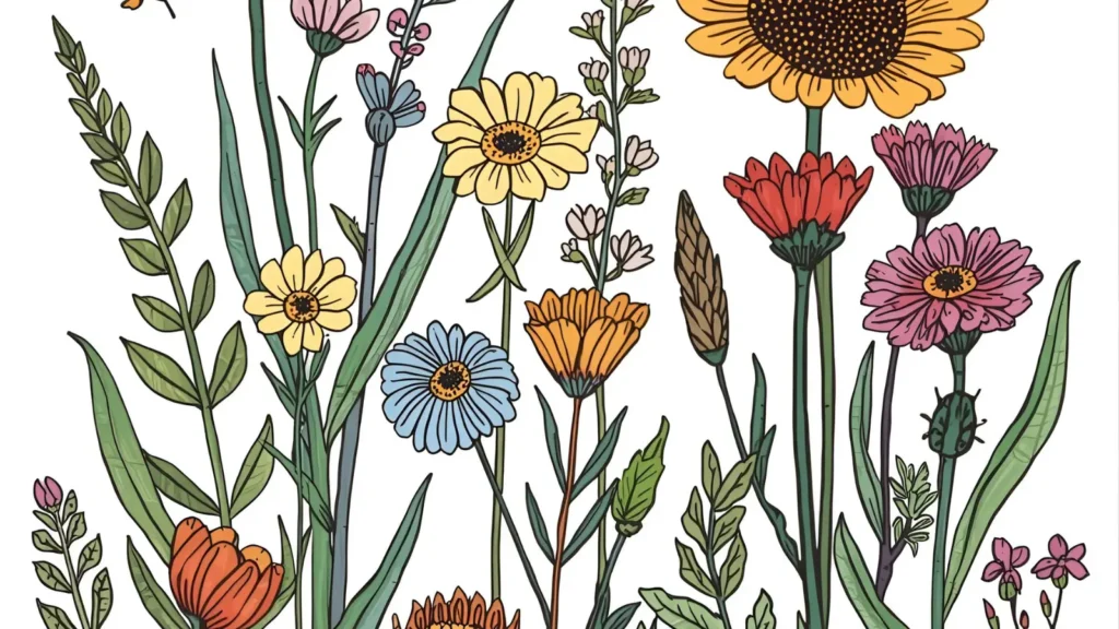 Wildflower Coloring Pages