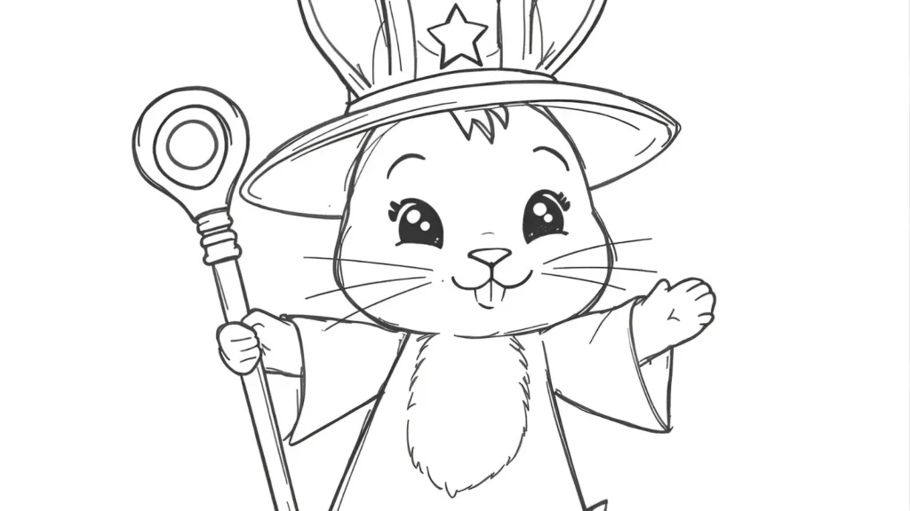 Wizard Bunny Coloring Pages