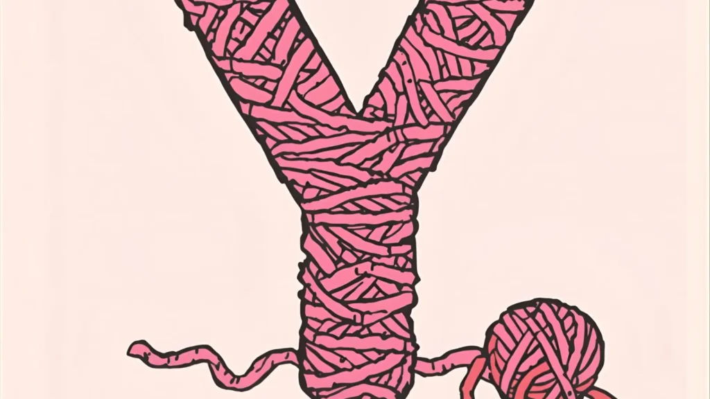 Y is for Yarn Alphabet Coloring Pages 🧶