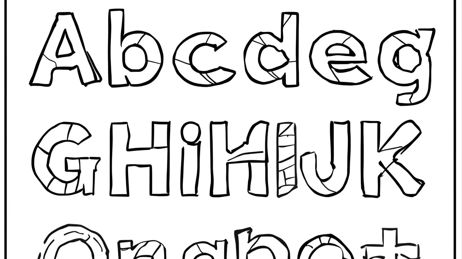 alphabet coloring pages