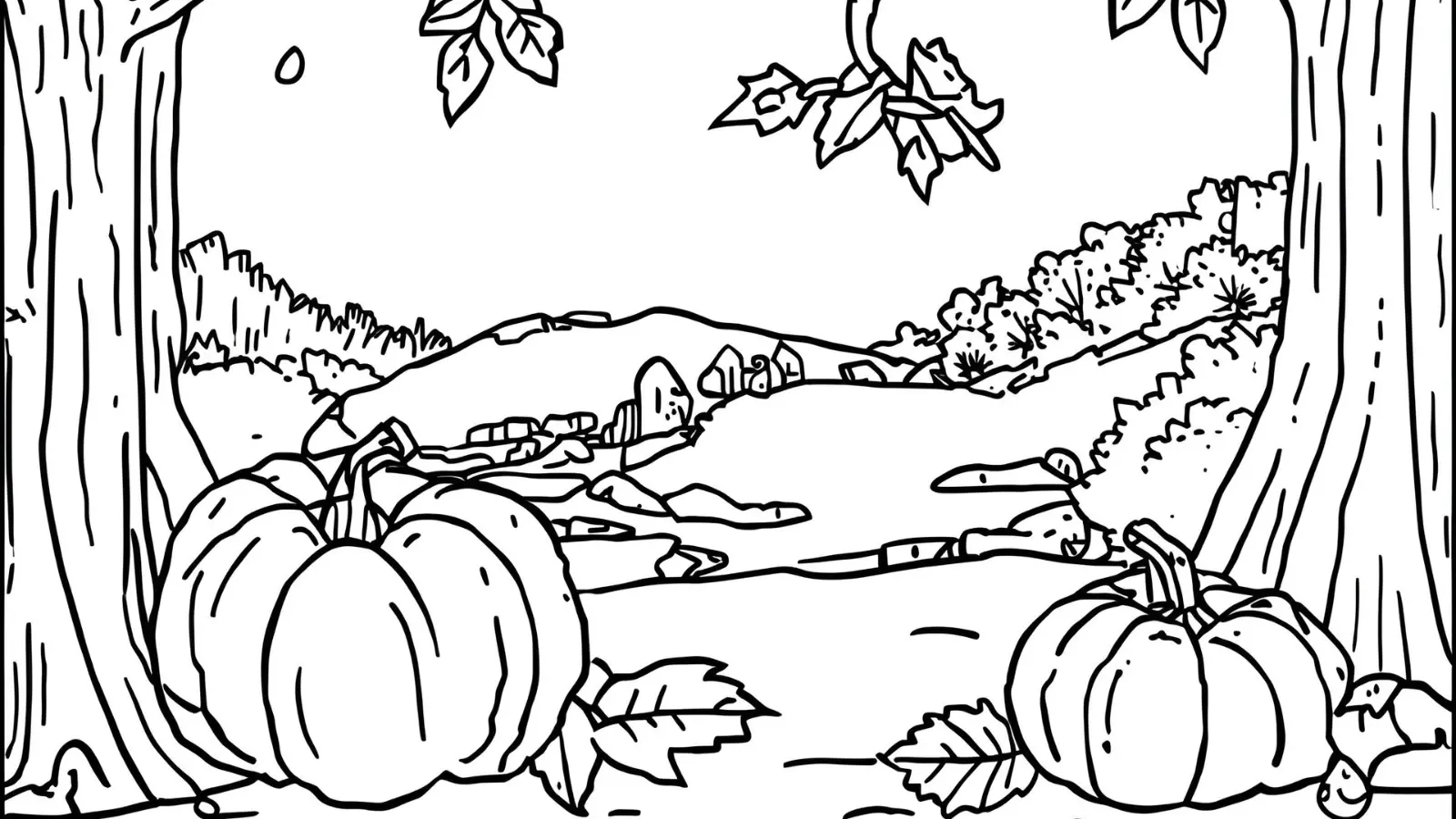 autumn coloring pages
