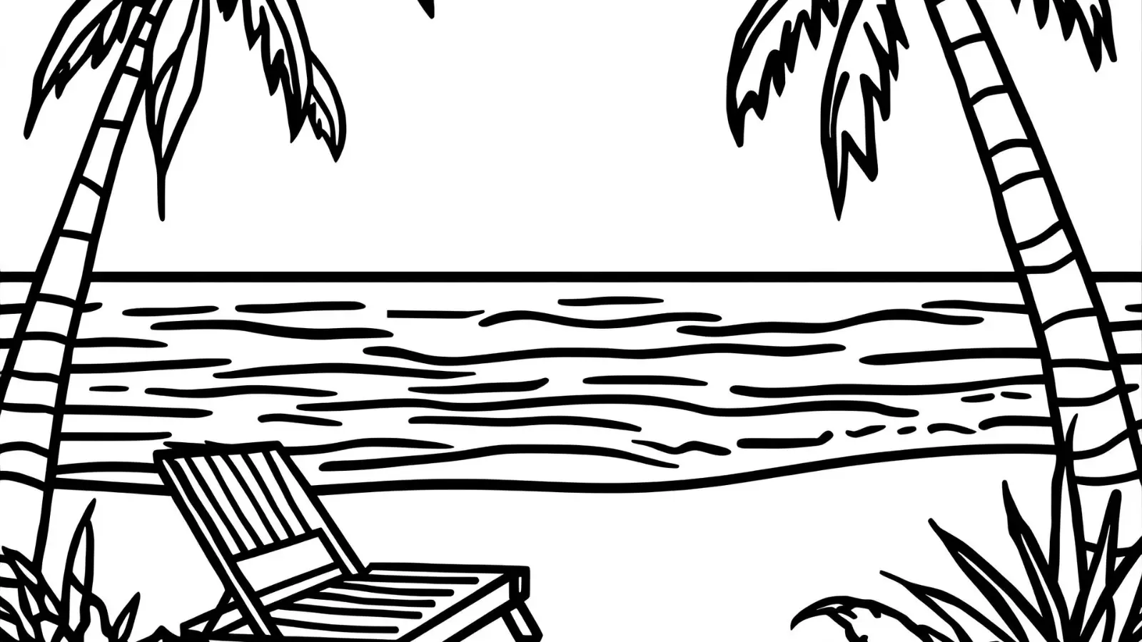 beach coloring pages
