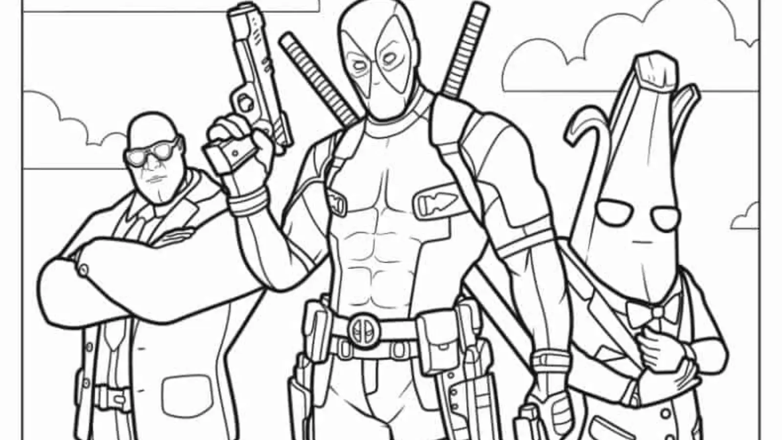 deadpool coloring pages