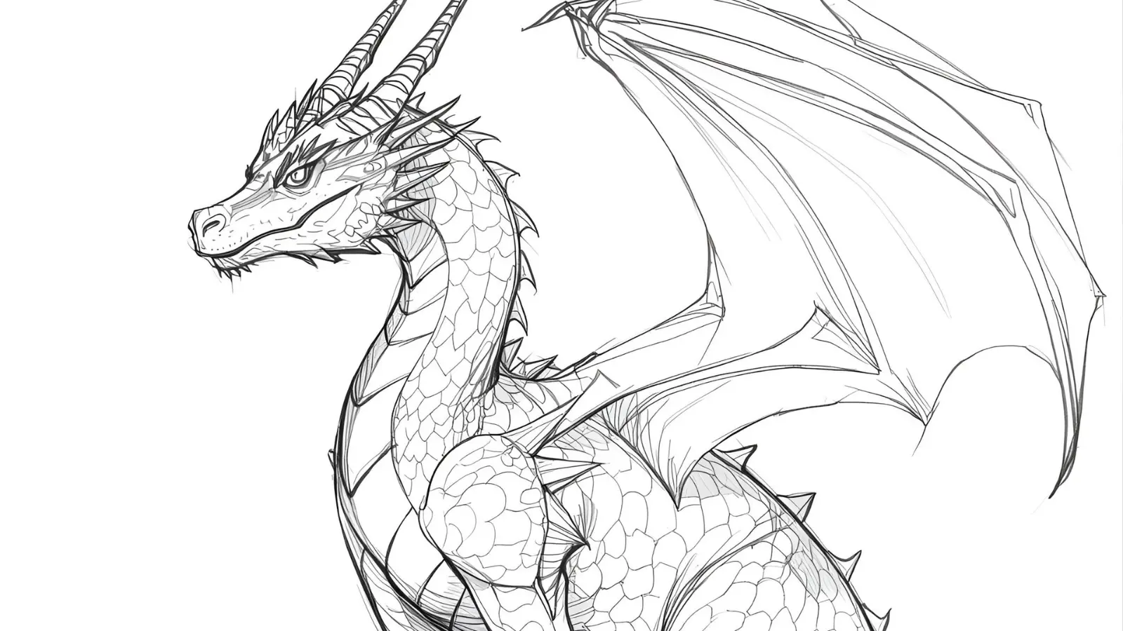 dragon coloring page