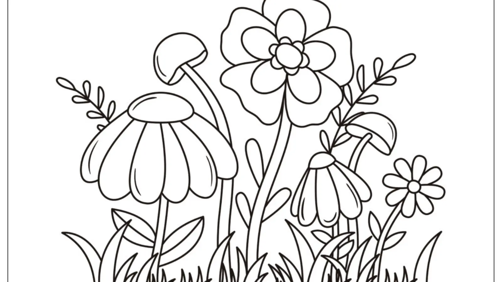 flower coloring page