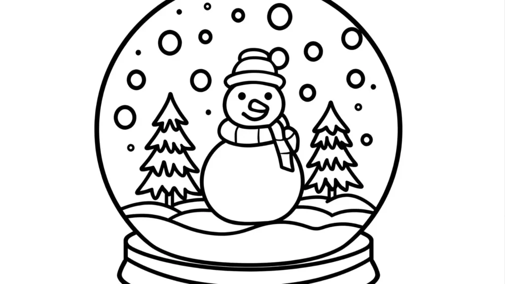 ⛄ Snow Globe Coloring Pages