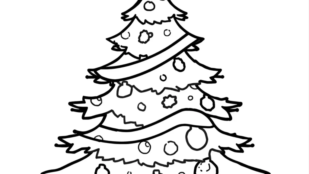 🎄 Christmas Tree Coloring Pages