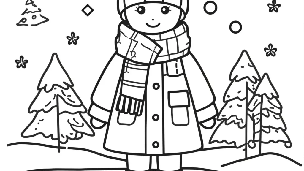 🧣 Winter Clothing Coloring Pages