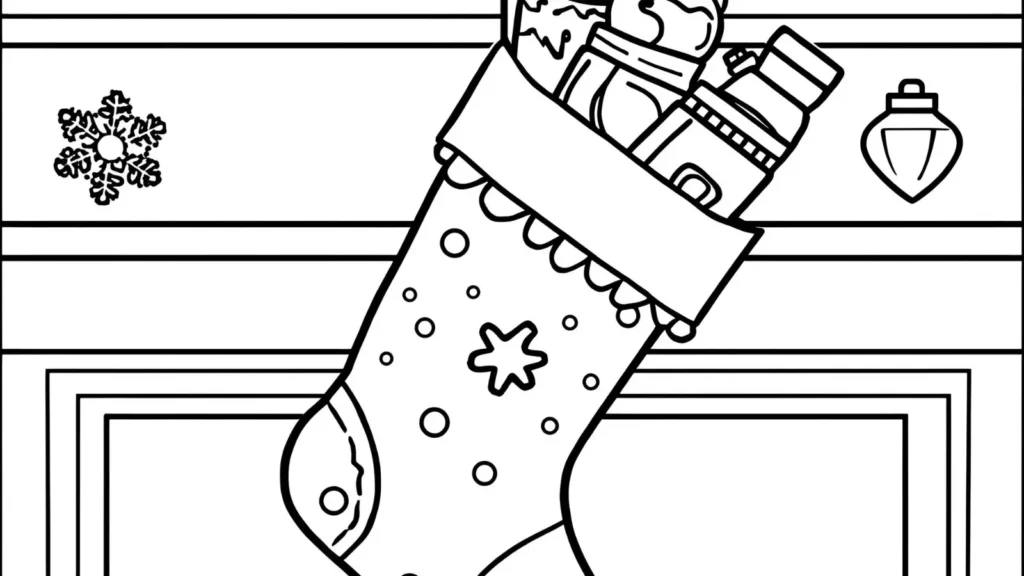 🧦 Christmas Stocking Coloring Pages