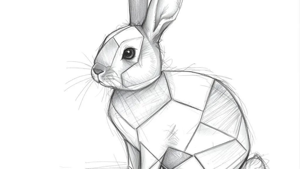 🧵 Patchwork Bunny Coloring Pages