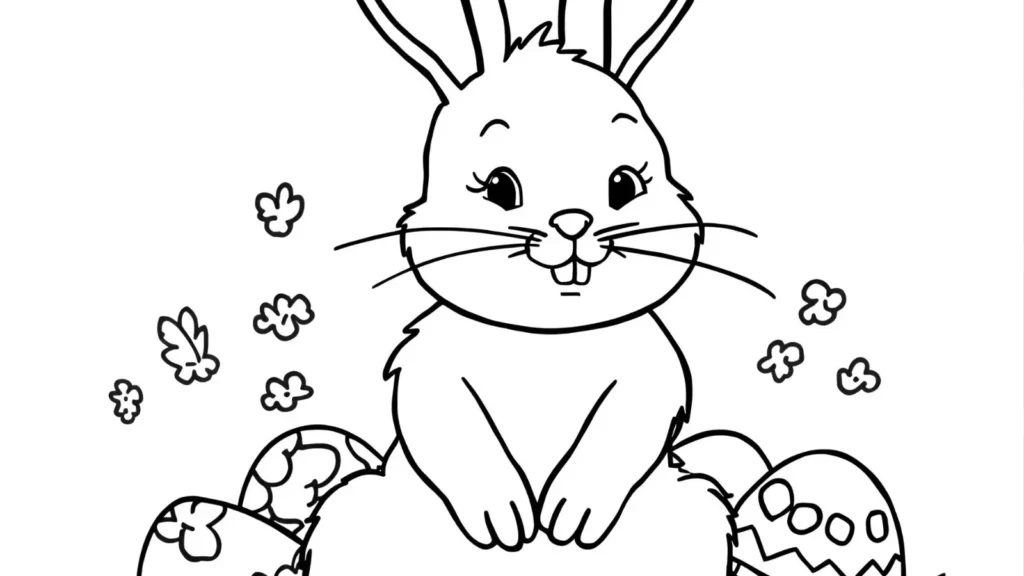 🧺 Easter Bunny Coloring Pages