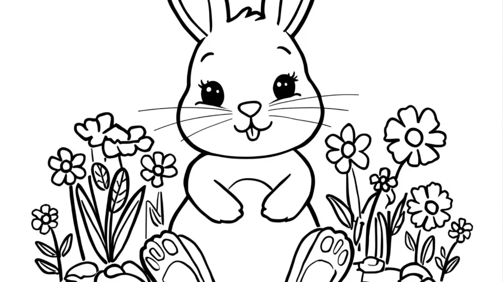 🧺 Picnic Bunny Coloring Pages