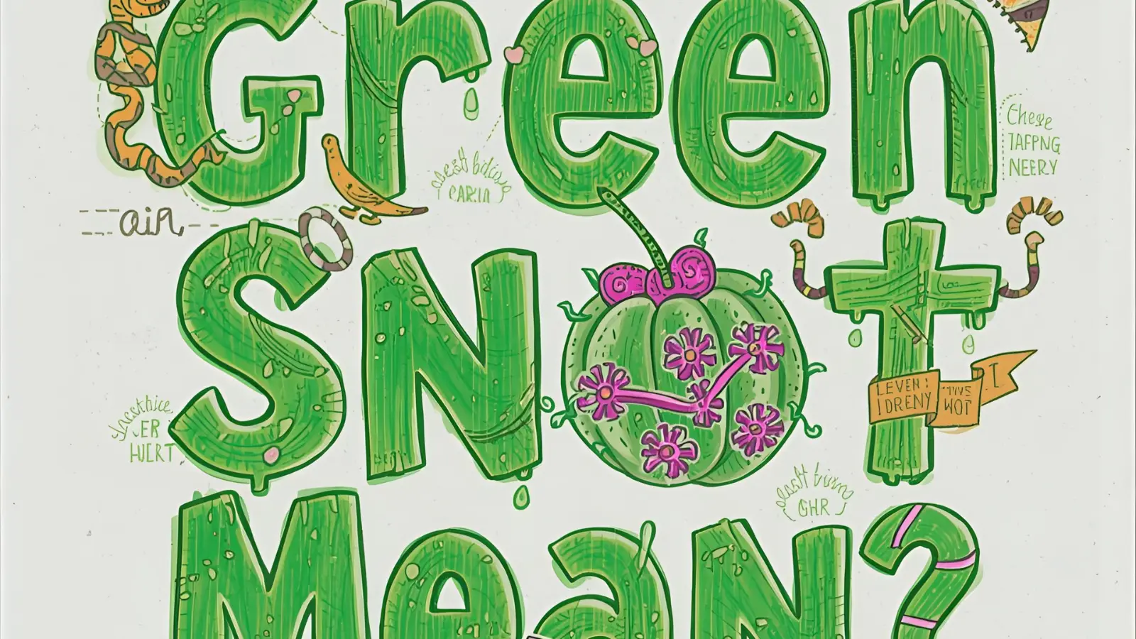 What Does Green Snot Mean in Text