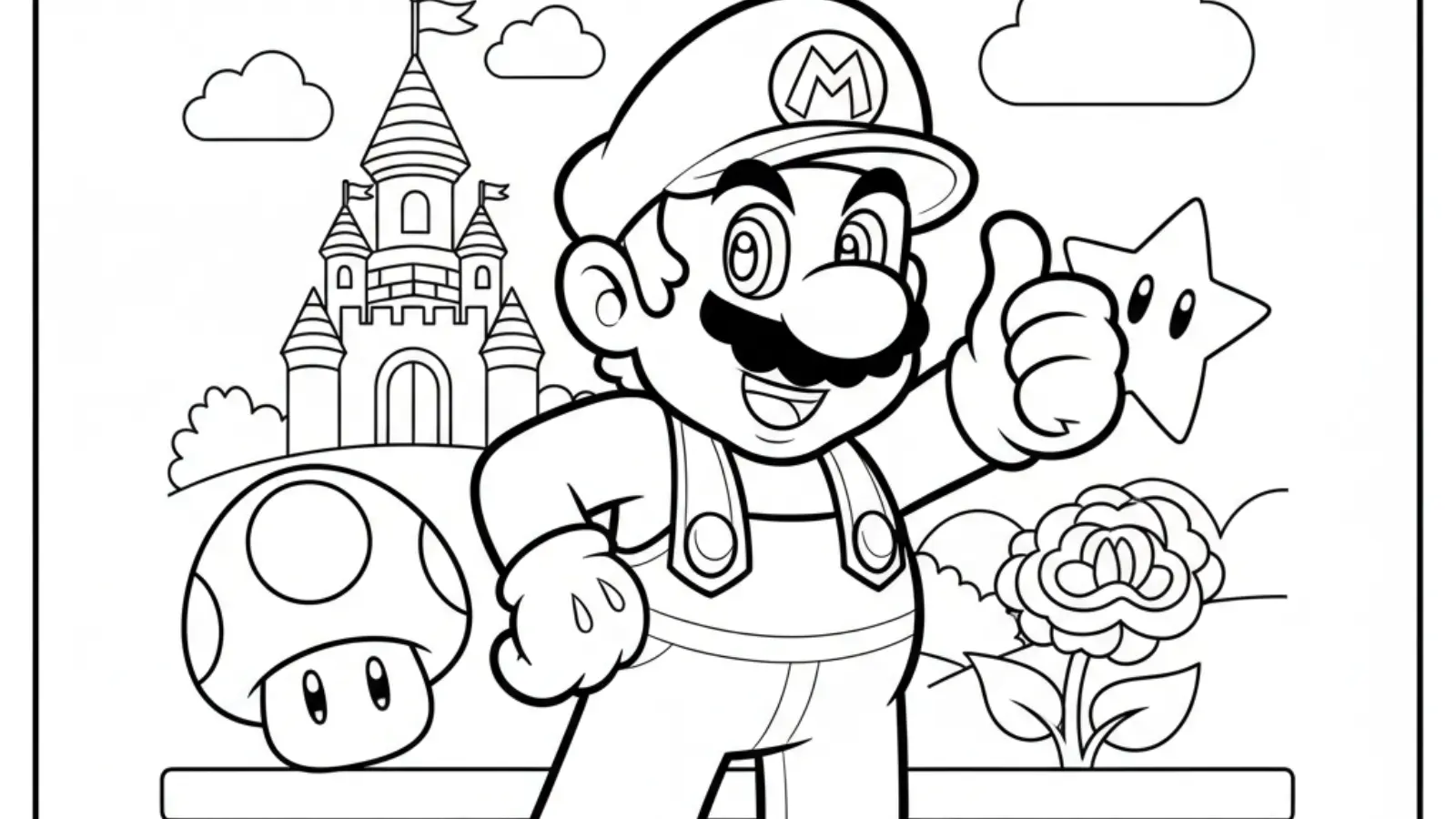 mario coloring page