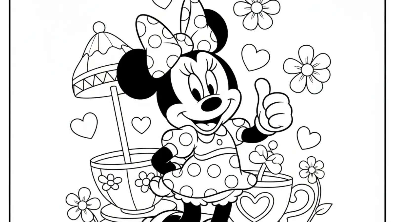 minnie mouse coloring page