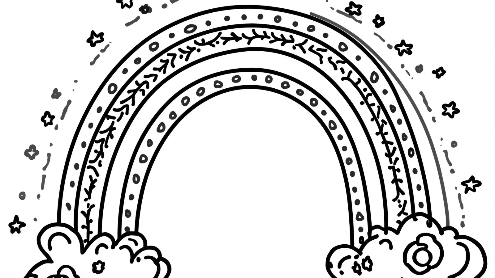 rainbow coloring pages