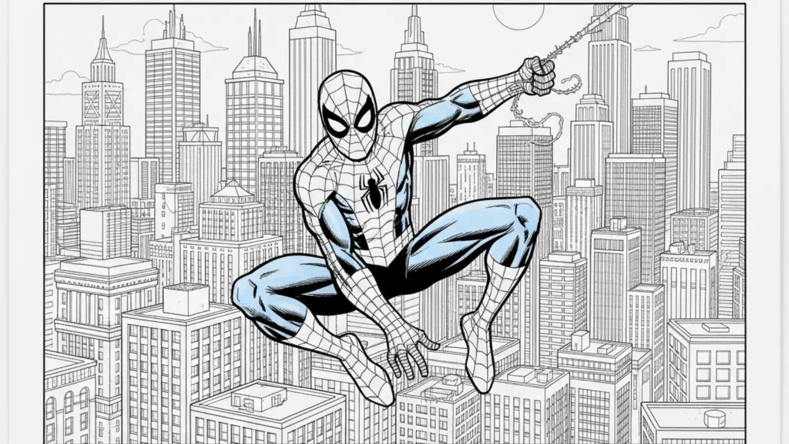 spiderman coloring page